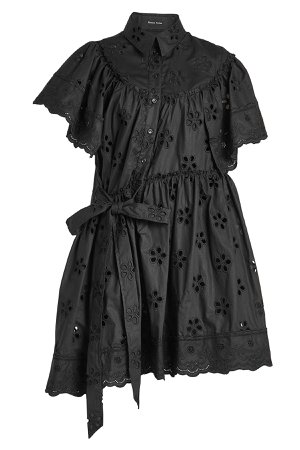 Asymmetric Cotton Dress with Cut-Out Pattern Gr. UK 10