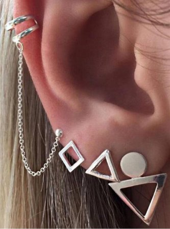 Silver Multi Earring Set