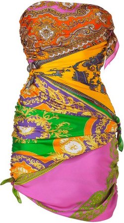 colorful versace dress