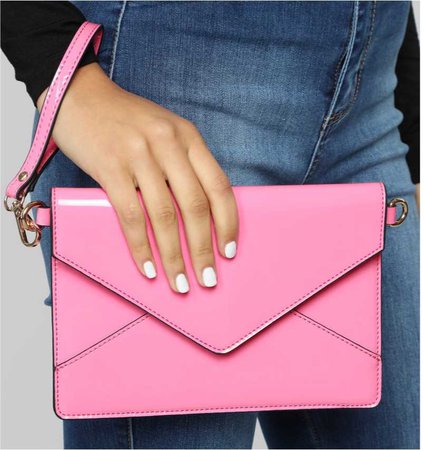 Pink purse clutch bag