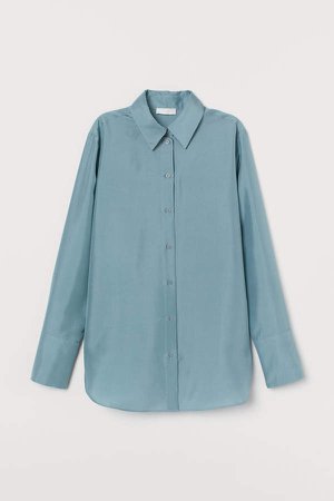 Silk Shirt - Turquoise