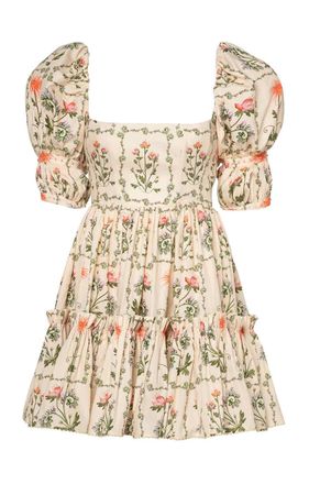 Alaria Oasis Floral Cotton Mini Dress By Agua By Agua Bendita | Moda Operandi