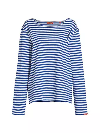 Shop Denimist Boatneck Striped T-Shirt | Saks Fifth Avenue