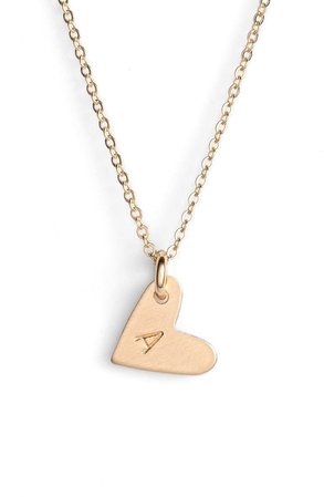 Nashelle 14k-Gold Fill Initial Mini Heart Pendant Necklace | Nordstrom