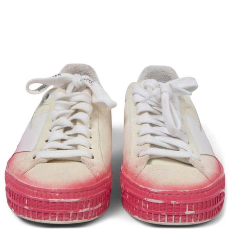 OFF-WHITE Pink and White Spray Paint Sneakers