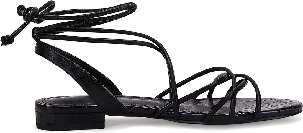 Amazon.com | Ermonn Womens Wrap Flat Sandals Low Heel Slip On Open Toe Strappy Fashion Beach Sandal | Shoes