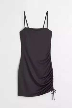 Draped Slip Dress - Black - Ladies | H&M CA