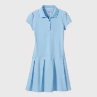 Girls' Short Sleeve Pleated Uniform Tennis Dress - Cat & Jack™ Light Blue M : Target