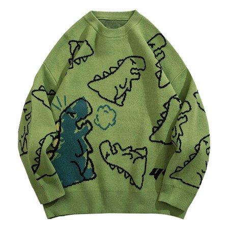 Aelfric Eden Vintage Dinosaur Cartoon Pattern Knitted Sweater – Aelfric eden