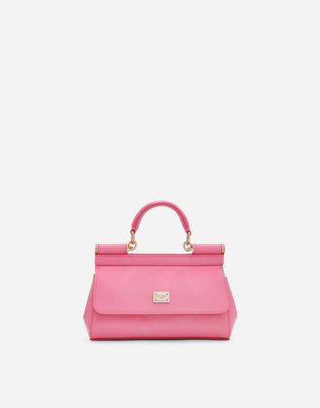 Women's Handbags in Pink | Small patent leather Sicily bag | Dolce&Gabbana