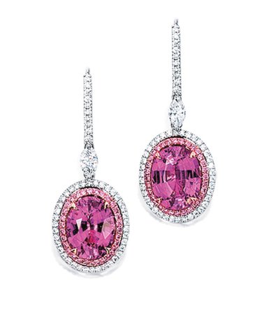 earring diamond pink