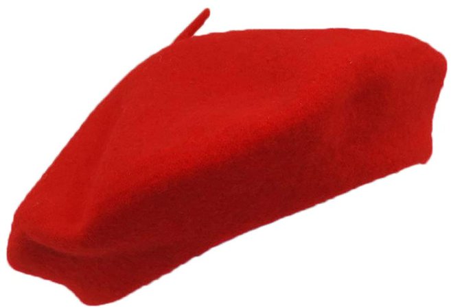 Classic French Artist 100% Wool Beret Hat Red at Amazon Women’s Clothing store