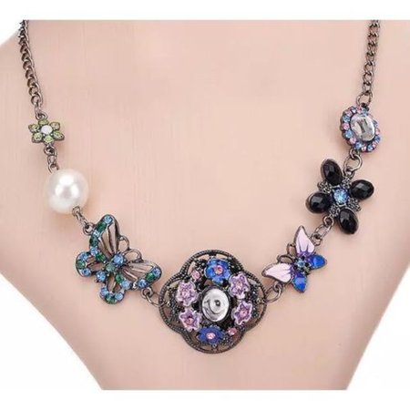 💋 Betsey Johnson Lovely Blue Butterfly Flowers Charm Necklace 🇺🇸 US SELLER | eBay