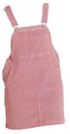 pink overall pinafore dress