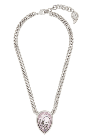 JIWINAIA Pink Angel Drop Necklace