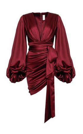 Alexandre Vauthier burgundy dress