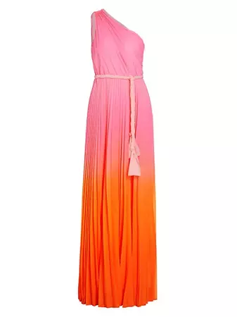 Shop AMUR Garret Pleated Gown | Saks Fifth Avenue