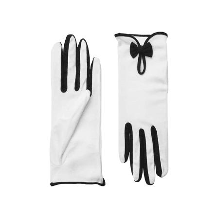 Cornelia James white and black gloves
