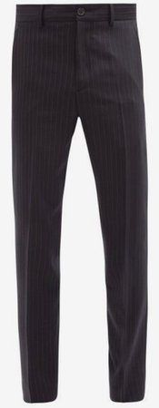 black stripped trousers