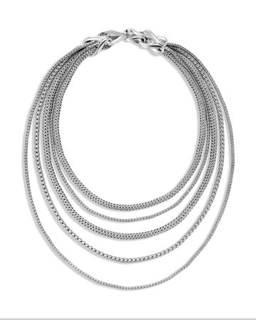 John Hardy Classic Chain Asli Link Bib Necklace