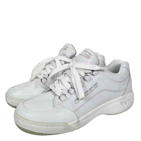Vintage Guess 90s Y2K Sneakers Women's 9 White Leathe… - Gem