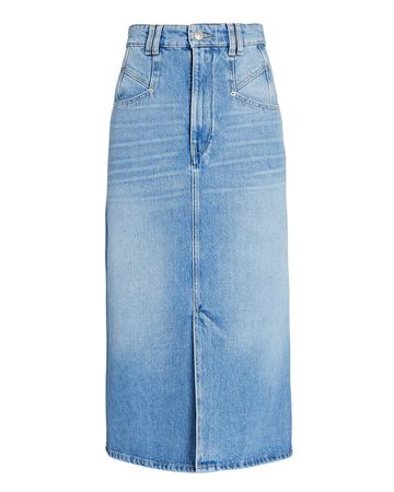 Isabel Marant Dipoma A-Line Denim Midi Skirt