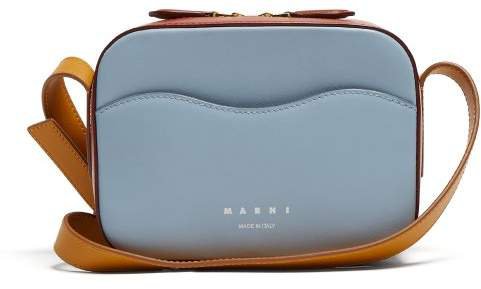 Shell Leather Shoulder Bag - Womens - Blue Multi