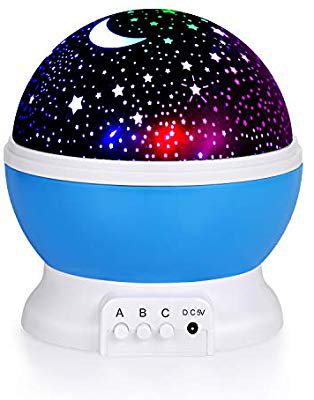 Kids Star Night Light, 360-Degree Rotating Star Projector, Desk Lamp 4 LEDs 8 Colors Changing with USB Cable, Best for Children Baby Bedroom and Party Decorations - - Amazon.com