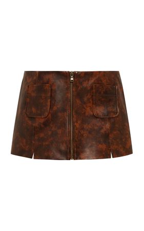 Risha Pocket Detailed Leather Mini Skirt By Siedrés | Moda Operandi