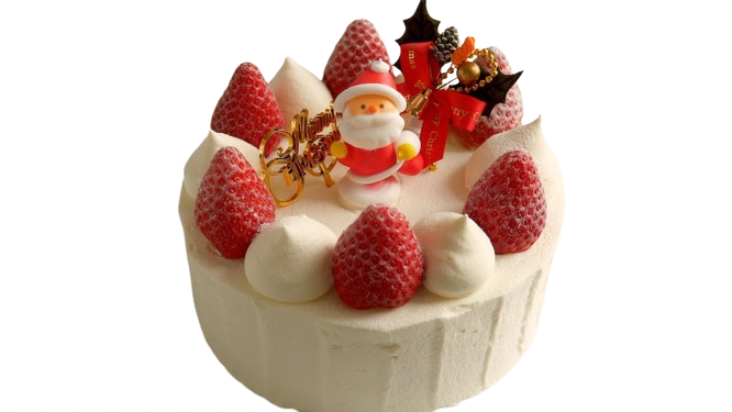 strawberry christmas cake