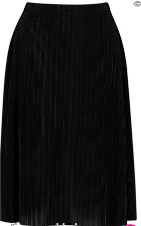 boohoo black pleated skirt