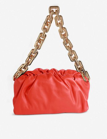 BOTTEGA VENETA - The Pouch chain-embellished leather shoulder bag | Selfridges.com