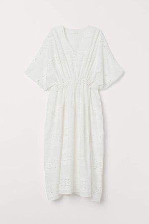 Cotton Kaftan Dress - White