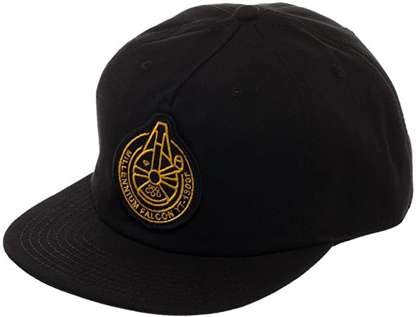 Amazon.com: Millennium Falcon Spacecraft Official Seal Flatbill, Star Wars Hat with Embroidered Design Black: Clothing