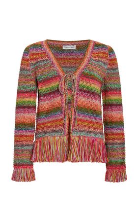 Fringed Crochet Jacket By Oscar De La Renta | Moda Operandi