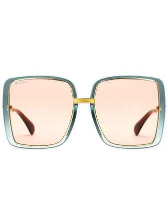 Gucci Eyewear 648624J1691 square-frame sunglasses blue & pink 648624J1691 - Farfetch