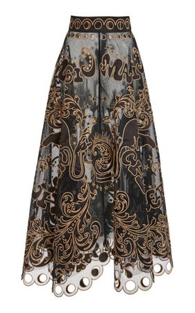 Ladybeetle Fortune Appliquéd Tulle Maxi Skirt By Zimmermann | Moda Operandi
