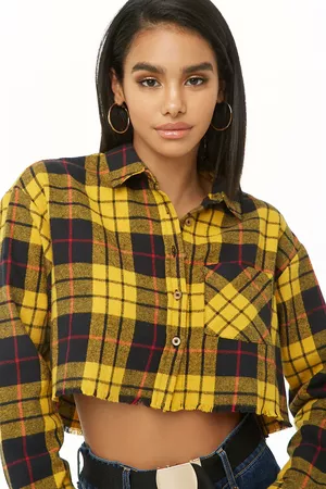 Cropped Flannel Shirt | Forever 21