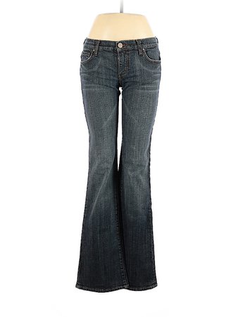 See Thru Soul Solid Blue Jeans 29 Waist - 84% off | thredUP