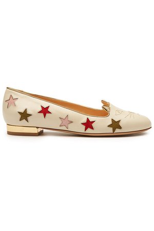 Charlotte Olympia - Circus Kitty Leather Ballerinas - multicolored