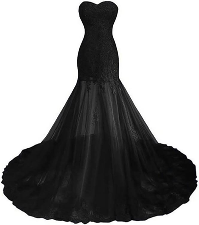 black wedding gown