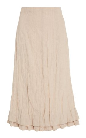 Linen-Blend Midi Skirt by Brock Collection | Moda Operandi
