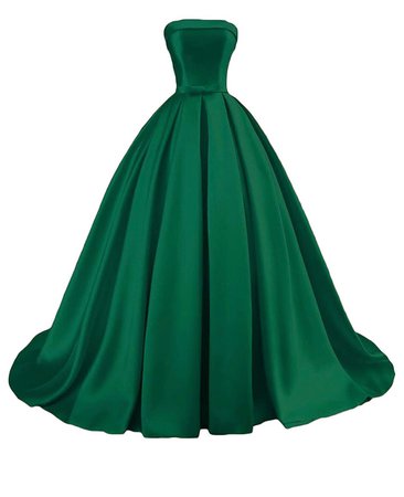formal long emerald green prom dress