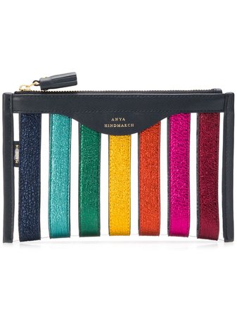 Anya Hindmarch striped makeup bag £195 - Buy Online - Mobile Friendly, Fast Delivery