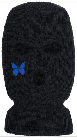 black butterfly ski mask
