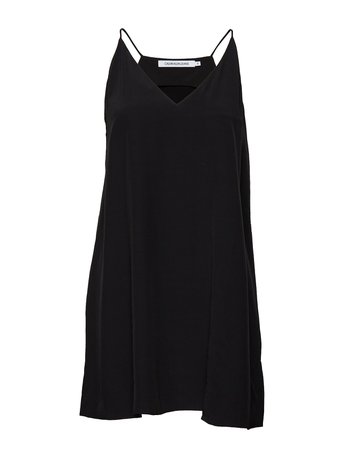Calvin Klein Jeans Flared Slip Dress (Ck Black) (44.95 €) - Calvin Klein Jeans - | Boozt.com