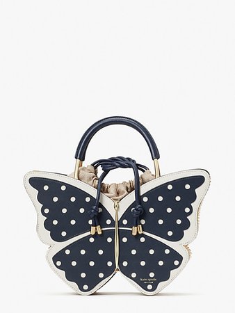 wing it polka dot wicker butterfly satchel | Kate Spade New York