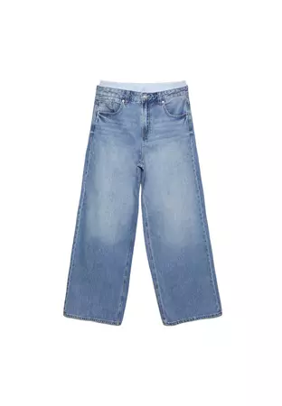 Skater jeans with detachable boxer detail - Women's Jeans | Stradivarius United States