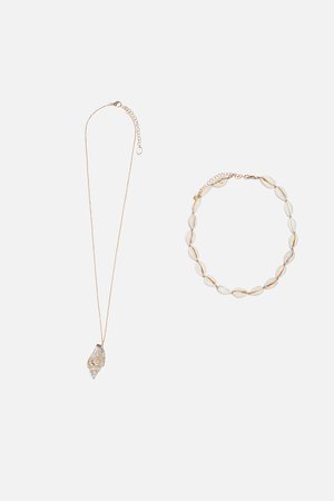 TWO PACK OF SEASHELL NECKLACES-Jewelry-ACCESSORIES-WOMAN | ZARA United States