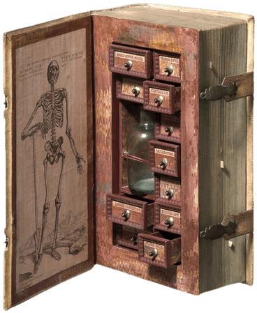 Poison cabinet inside a fake Bible, 1600s